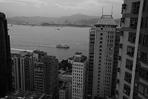 Victoria Harbour, viewed from Sheung Wan, 5 July 2015