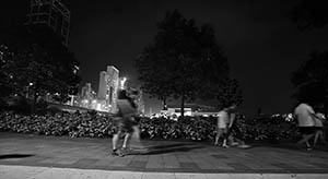 Runners in Sun Yat Sen Memorial Park, Sai Ying Pun, 5 July 2015