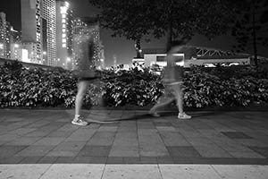 Runners in Sun Yat Sen Memorial Park, Sai Ying Pun, 5 July 2015