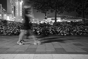 Runners in Sun Yat Sen Memorial Park, Sai Ying Pun, 5 July 2015