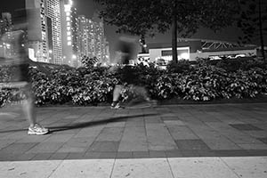 Runners in Sun Yat Sen Memorial Park, Sai Ying Pun, 5 July 2015