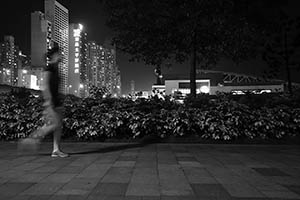 Runner in the Sun Yat Sen Memorial Park, Sai Ying Pun, 5 July 2015