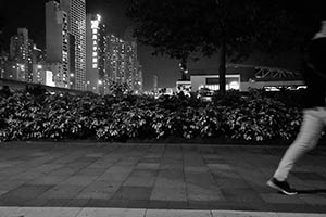 Sun Yat Sen Memorial Park at night, Sai Ying Pun, 5 July 2015