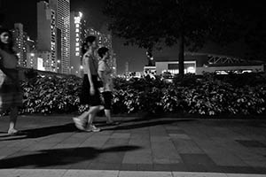 Sun Yat Sen Memorial Park at night, Sai Ying Pun, 5 July 2015