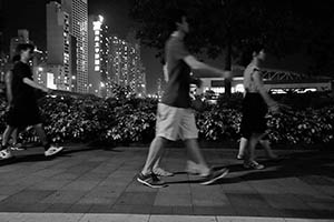 Sun Yat Sen Memorial Park at night, Sai Ying Pun, 5 July 2015