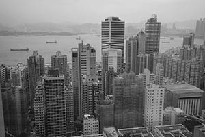 View of Shek Tong Tsui from HKU, Pokfulam, 7 July 2015