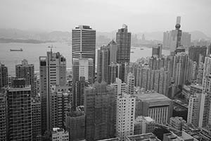 View towards Shek Tong Tsui from HKU, Pokfulam, 7 July 2015