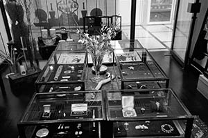 Antiques on display in Sagefield, Melbourne Plaza, Queen's Road Central,  8 July 2015