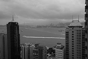 View towards Victoria Harbour, Sheung Wan, 9 July 2015