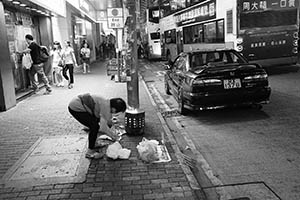 Street scene at night, Wanchai, 26 August 2015