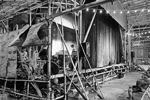 Temporary matshed theatre for Chinese Opera during Hungry Ghost Festival, Sun Yat Sen Memorial Park, Sai Ying Pun, 31 August 2015