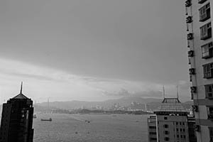 Victoria Harbour, viewed from Sheung Wan, 4 September 2015