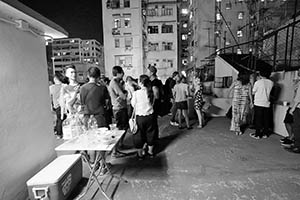 Rooftop party for a new art space 'Things That Can Happen', Sham Shui Po, Kowloon, 5 September 2015