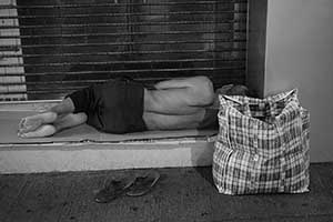 Street sleeper, Hong Kong Island, 15 September 2015