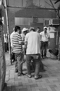 Temporary street shrine for the Hungry Ghost Festival, Connaught Road West, Sheung Wan, 6 September 2015