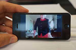 Skype call with my mother, 7 September 2015
