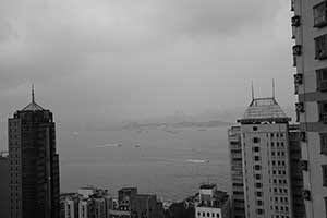 Victoria harbour from Sheung Wan, 26 September 2015
