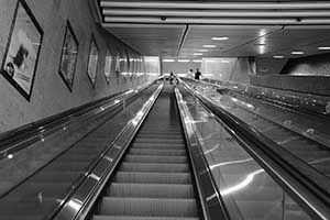 Escalator in Sai Ying Pun MTR station, 26 September 2015