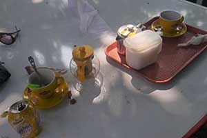 Cafe table, Tung Lung Island, 20 September 2015