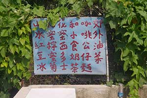 Cafe signage, Tung Lung Island, 20 September 2015