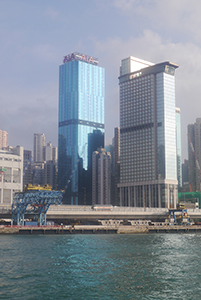 The Island Eastern Corridor, viewed from Victoria Harbour, 20 September 2015