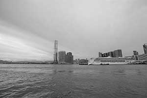 Victoria Harbour, with a view of West Kowloon, 2 September 2015