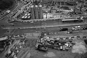 Construction site close to the Hong Kong Convention and Exhibition Centre, Wanchai, 4 October 2015