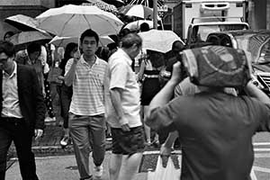 Street scene on a rainy day, Sheung Wan, 5 October 2015