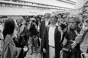 HKU staff in silent protest against threats to academic freedom, University of Hong Kong campus, 6 October 2015