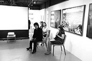 Japanese photographer Daido Moriyama at an exhibition of his work, Ice House Street, Central, 7 October 2015