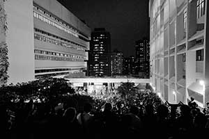 Demonstration on the HKU campus concerning threats to academic freedoms, 9 October 2015