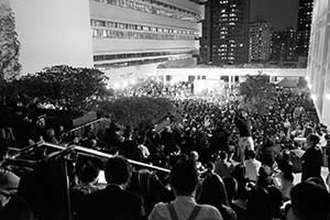 Demonstration on the HKU campus concerning threats to academic freedoms, 9 October 2015