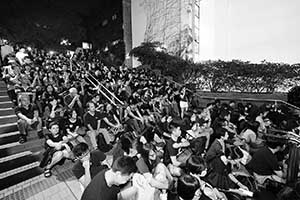 Demonstration on the HKU campus concerning threats to academic freedoms, 9 October 2015