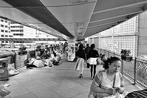 Footbridge over Connaught Road Central, Central, 25 October 2015