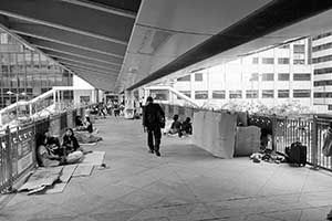 Footbridge over Connaught Road Central, Central, 25 October 2015