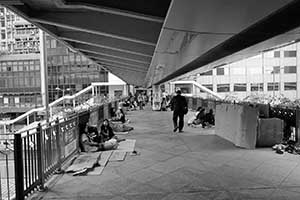 Footbridge over Connaught Road Central, Central, 25 October 2015