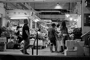 Sai Ying Pun Market at night, Centre Street, 28 October 2015