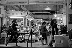 Sai Ying Pun Market at night, Centre Street, 28 October 2015