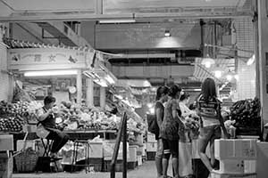 Sai Ying Pun Market at night, Centre Street, 28 October 2015