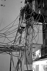 Pipes and cables, Sai Ying Pun, 28 October 2015
