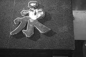 Business sign at night, Sai Ying Pun, 28 October 2015