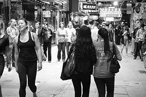 Street scene at night, Causeway Bay, 29 October 2015