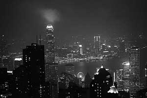 View from the Peak at night, 29 October 2015