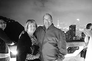 Relatives visiting from Wales, view from The Peak, 29 October 2015