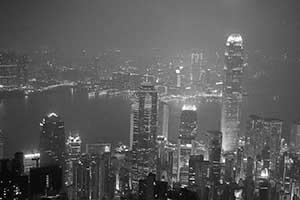 View from the Peak at night, 29 October 2015