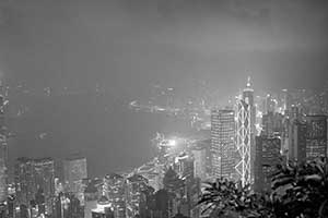 View from the Peak at night, 29 October 2015