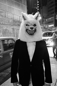 Halloween costume, Wyndham Street, 31 October 2015