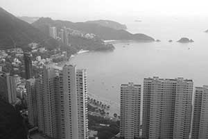 A view down to Repulse Bay from Tai Tam Country Park, 21 October 2015