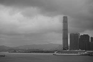 Victoria Harbour and West Kowloon viewed from Wanchai, 4 October 2015