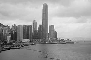 Central and Victoria Harbour viewed from Wanchai, 4 October 2015